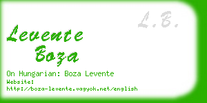 levente boza business card